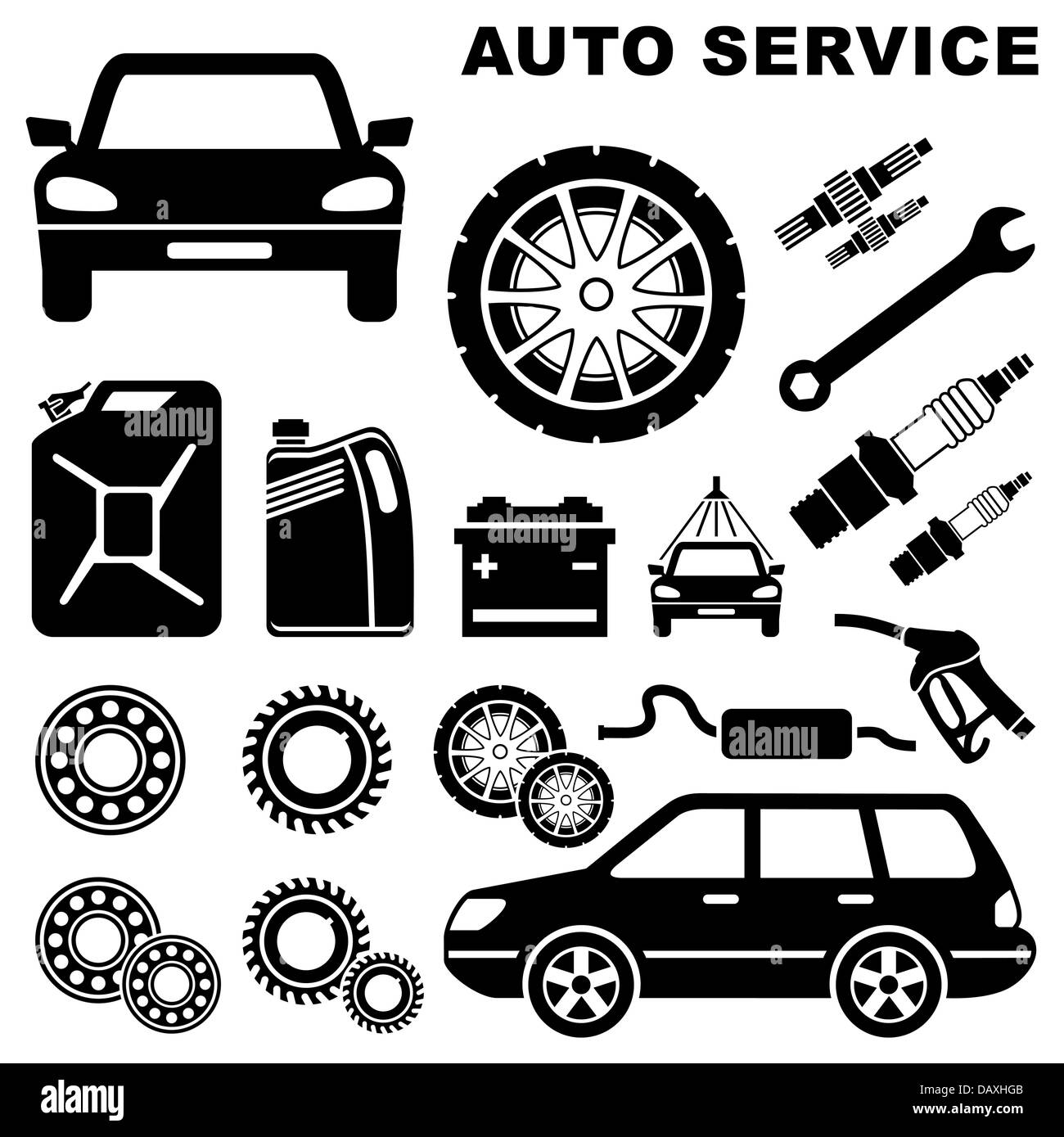 Car repair service icon Stock Photo