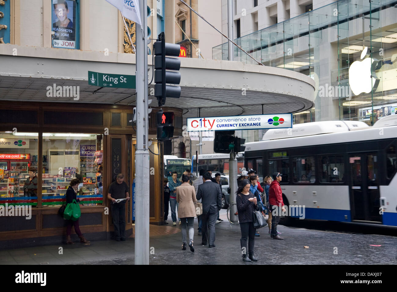 corner of king street and george street,sydney city centre Stock Photo