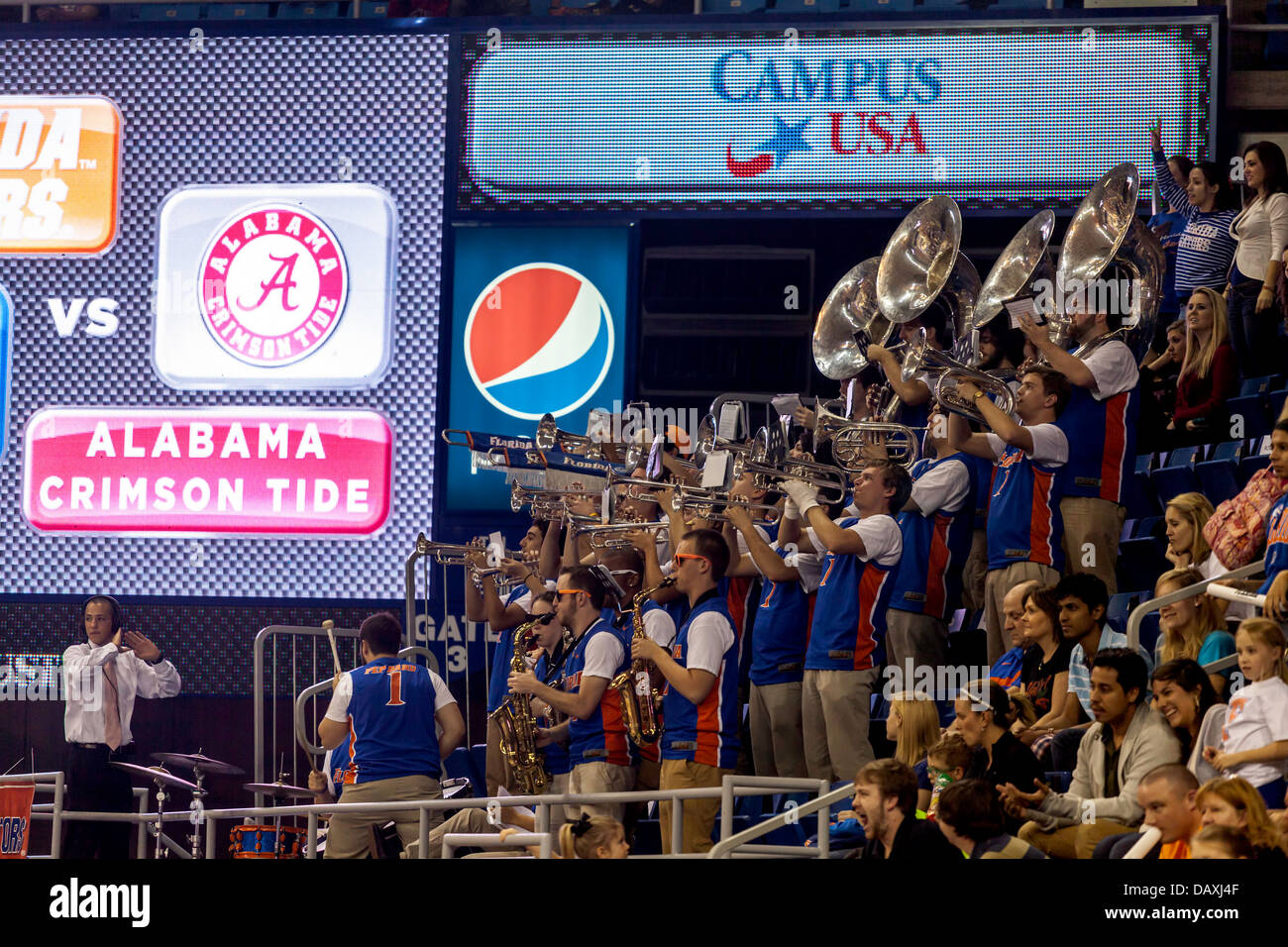 UF Gator Brass Band playing at the Alabama Crimson Tide versus