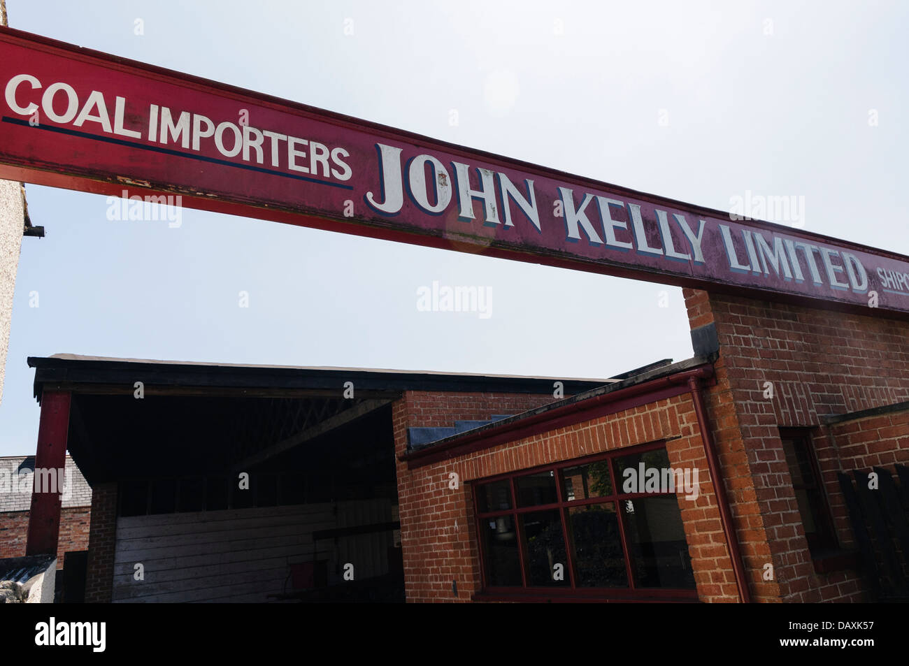 Sign for John Kelly Limited, coal importer established in the 19th Century in Ireland Stock Photo