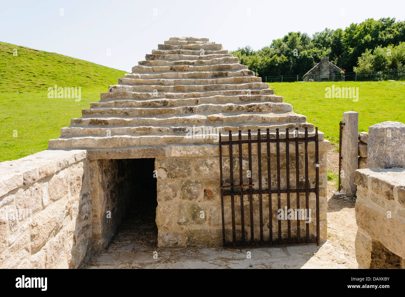 Traditional stone Irish chicken house Stock Photo