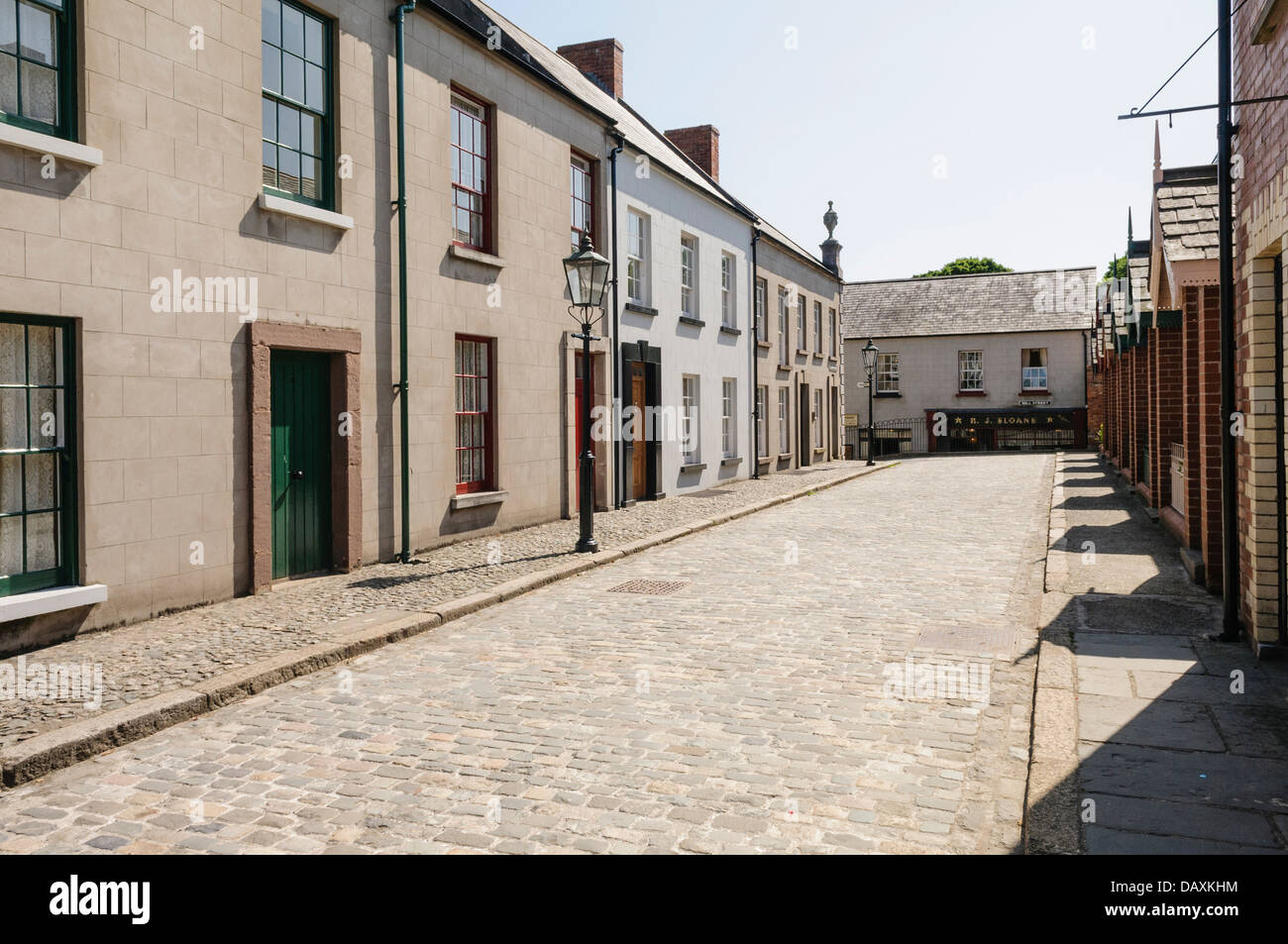 Traditional Victorian Belfast street scene Stock Photo