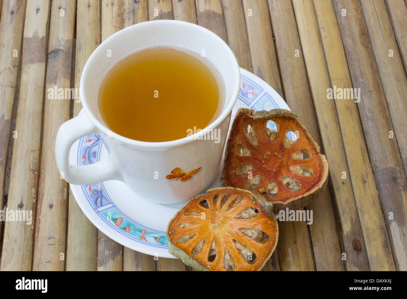 Dried bael juice Stock Photo