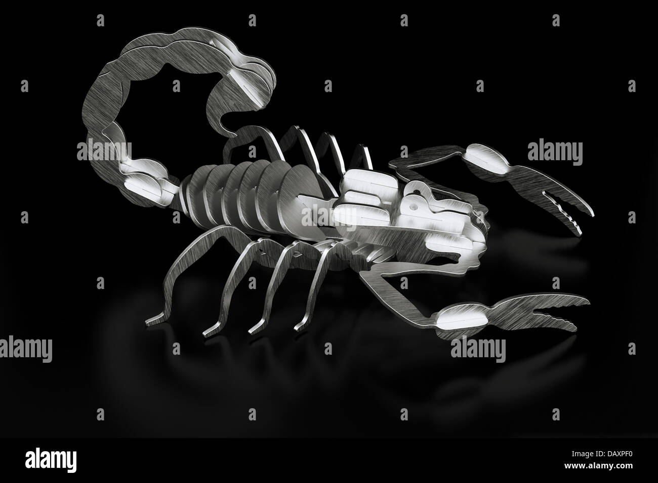 Metal Sheet Scorpion Made By Laser Cutting (Second Version Stock Photo