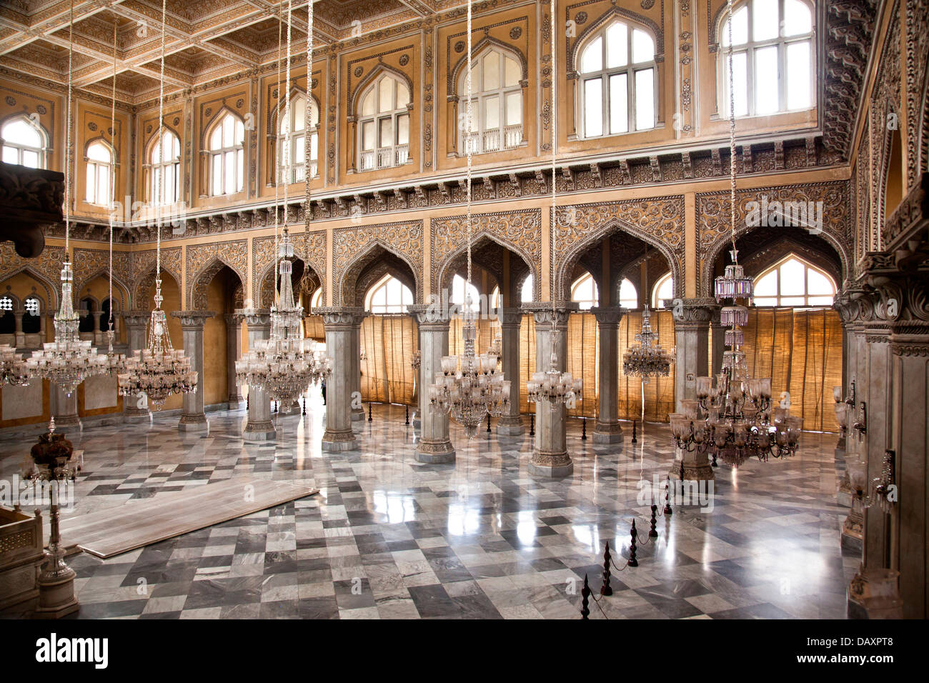 Interiors of a Palace, Chowmahalla Palace, Hyderabad, Andhra Pradesh ...