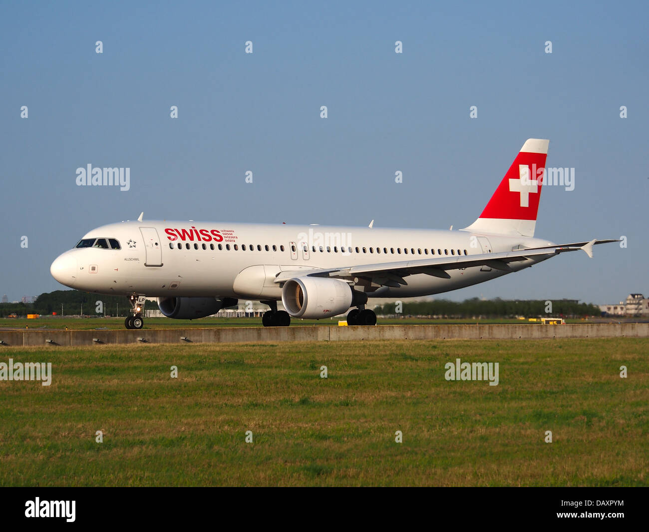 HB-JLP Swiss Airbus A320-214 - cn 4618 named Allschwil, 9july2013 Stock Photo
