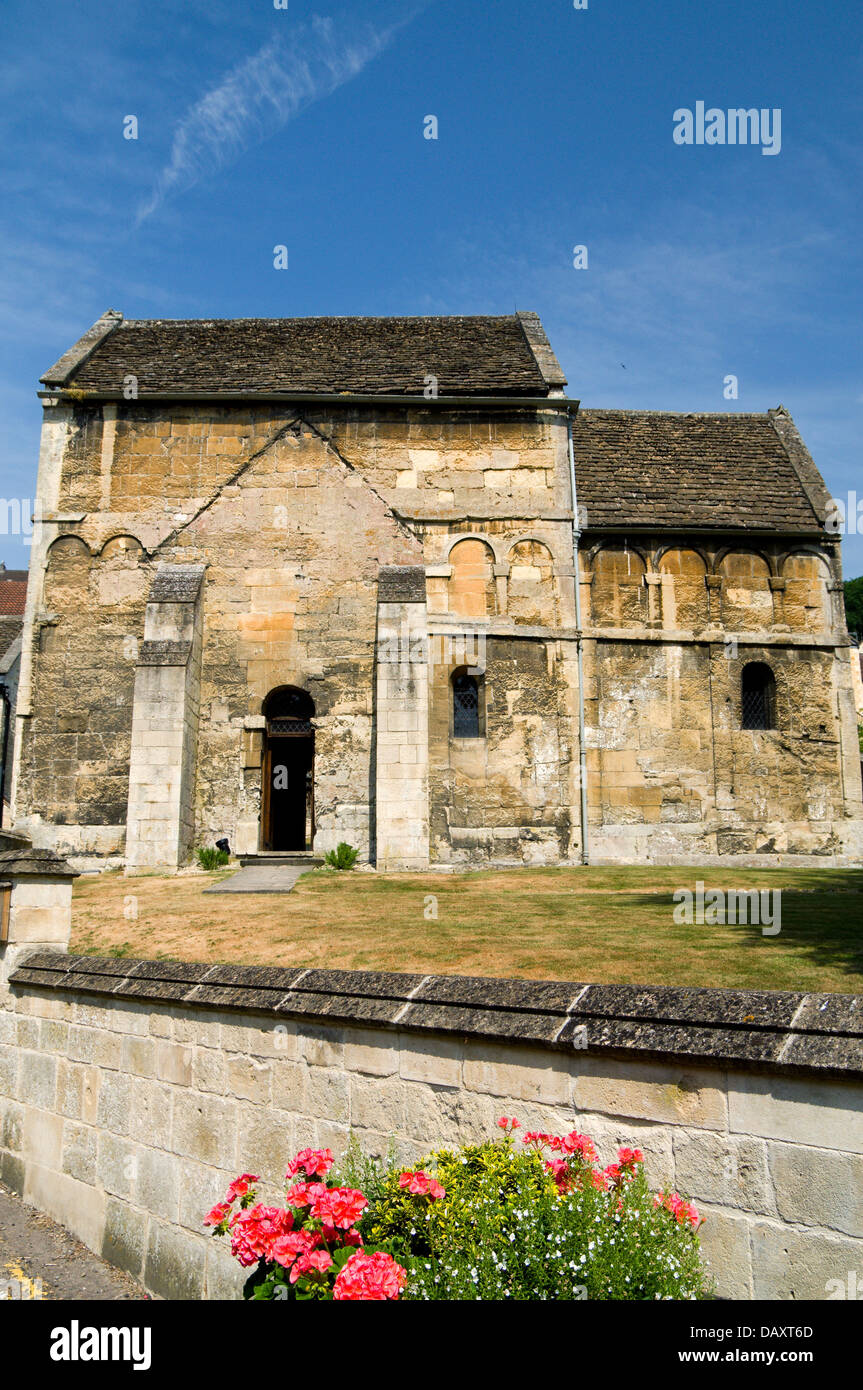 Saint Laurences 10th century Saxon church, Bradford on Avon, Wiltshire, England. Stock Photo