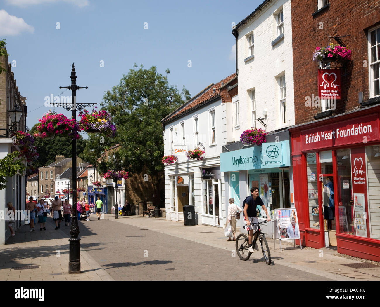 Shops main street Thetford Norfolk England Stock Photo Alamy