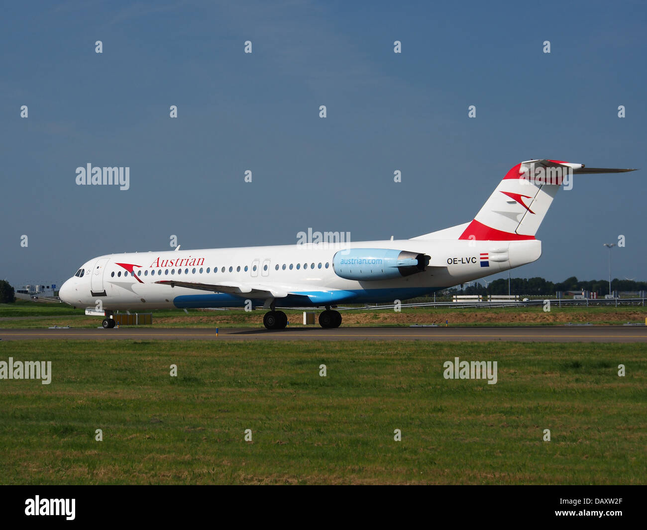 OE-LVC Austrian Airlines Fokker F100 - cn 11446 4 Stock Photo