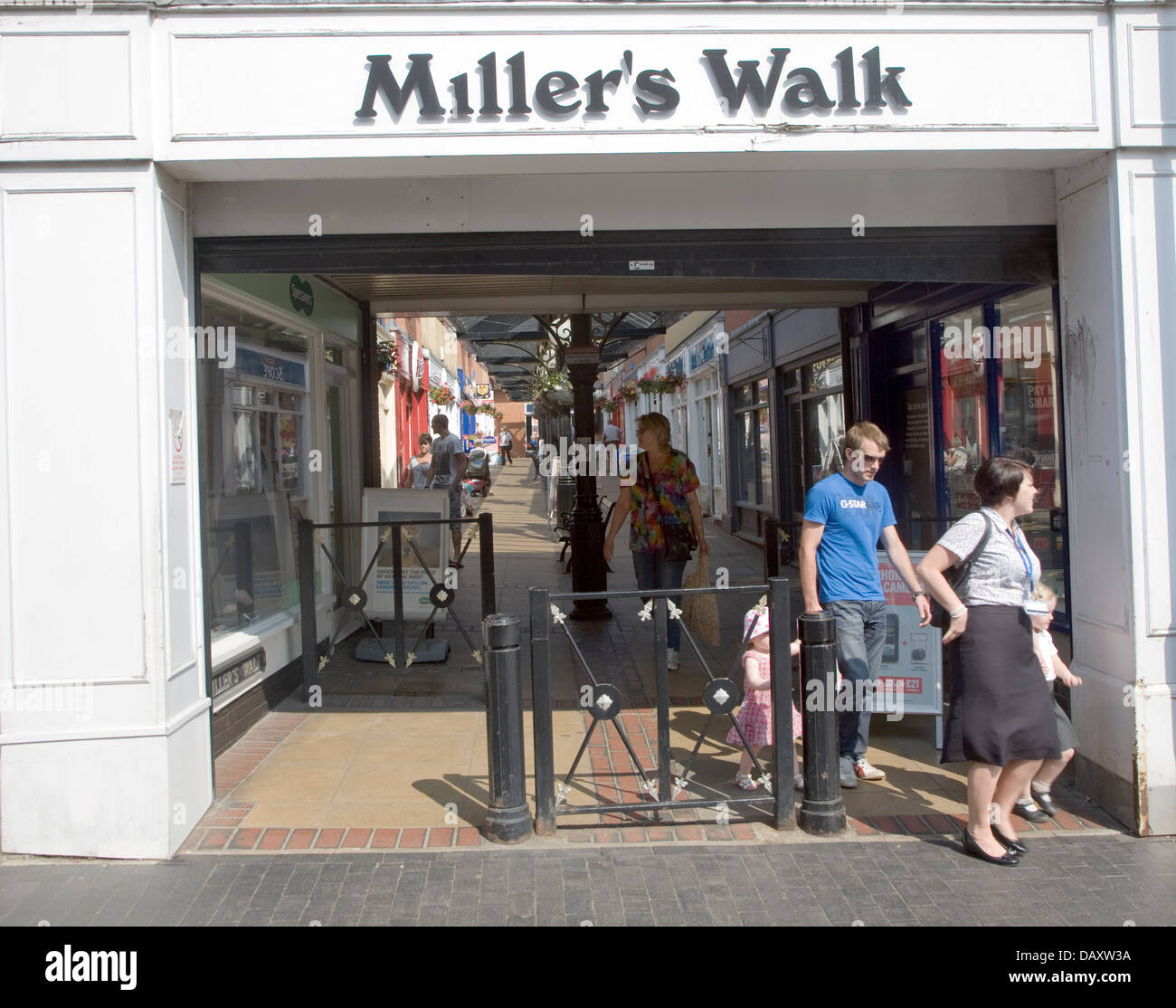 Miller's Walk shopping centre Fakenham Norfolk England Stock Photo Alamy