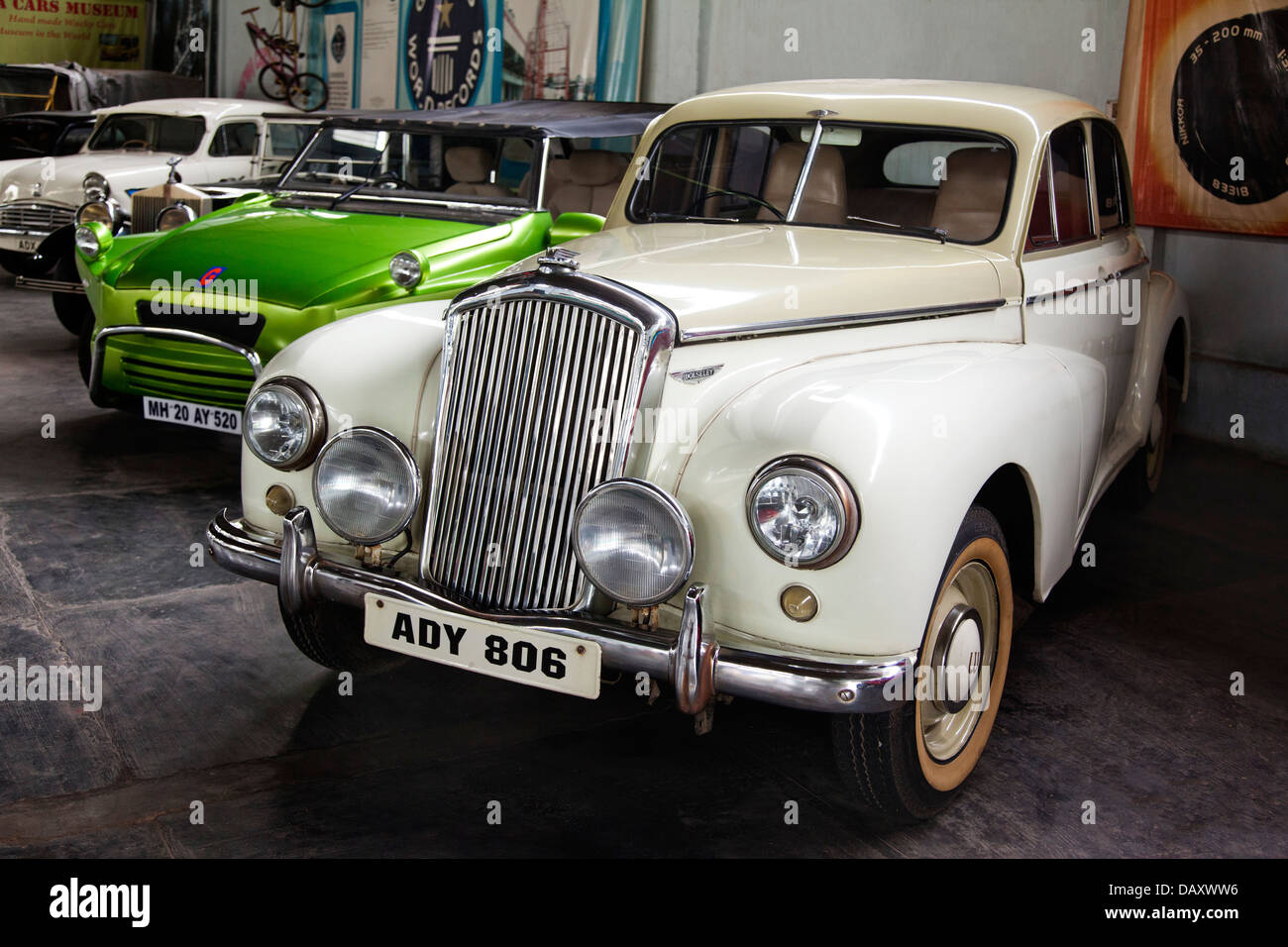 Vintage cars in a museum, Sudha Car Museum, Hyderabad, Andhra Pradesh