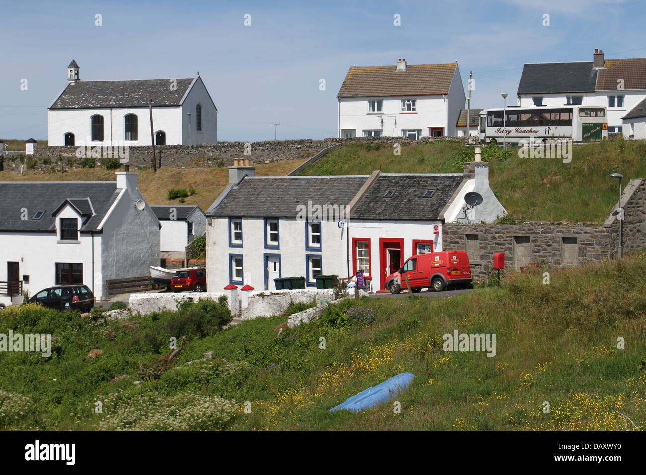 Portnahaven post office Isle of Islay Scotland July 2013 Stock Photo