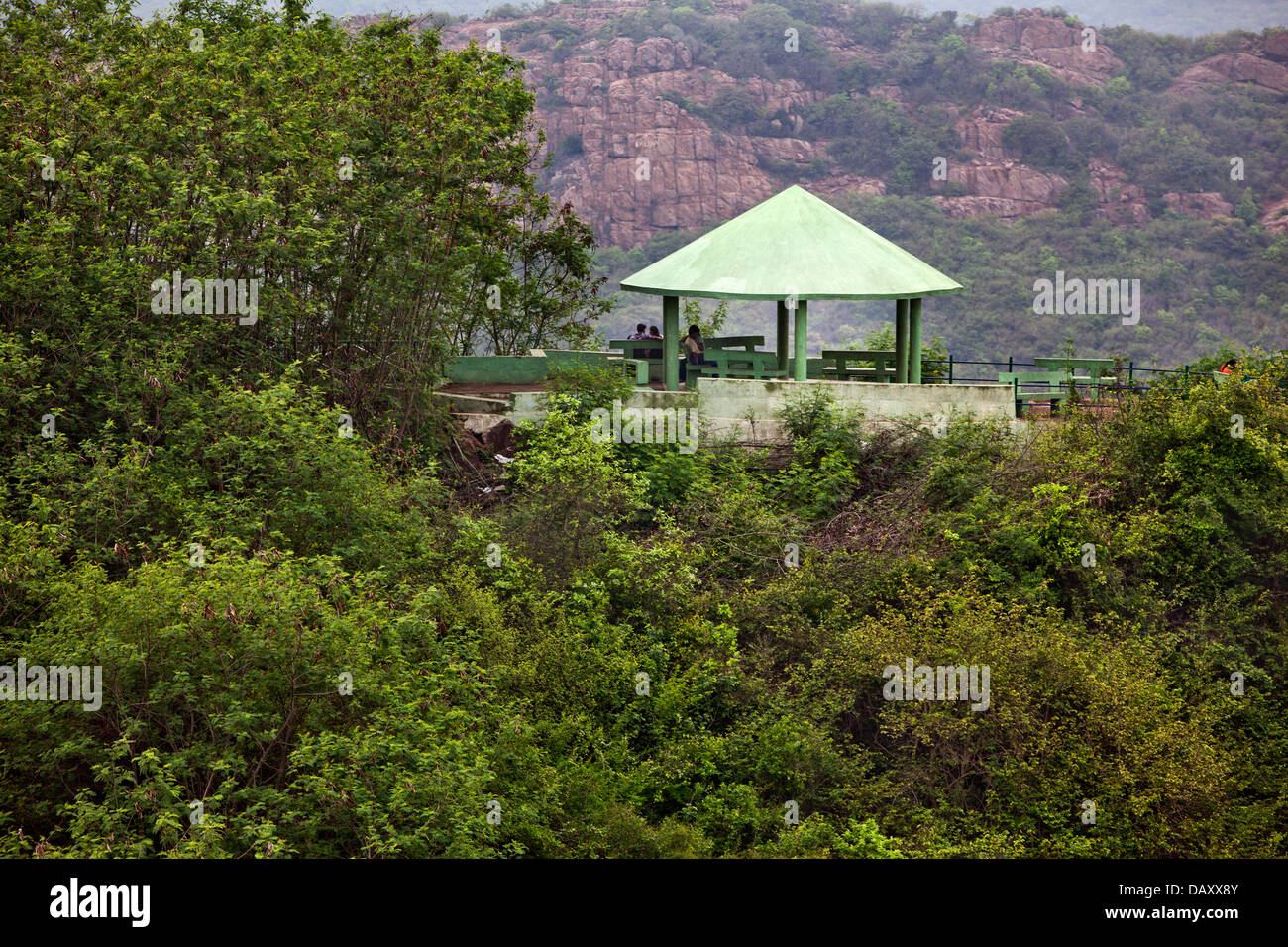 Gazebo in a park, Kailasagiri Park, Vishakhapatnam, Andhra Pradesh, India Stock Photo