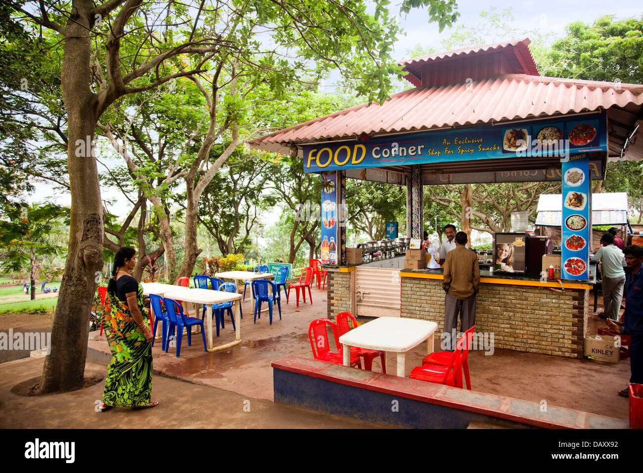 Restaurant in a park, Kailasagiri Park, Vishakhapatnam, Andhra Pradesh, India Stock Photo