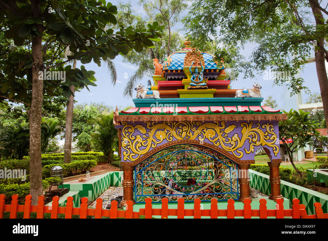 Temple in a park, Kailasagiri Park, Vishakhapatnam, Andhra Pradesh, India Stock Photo