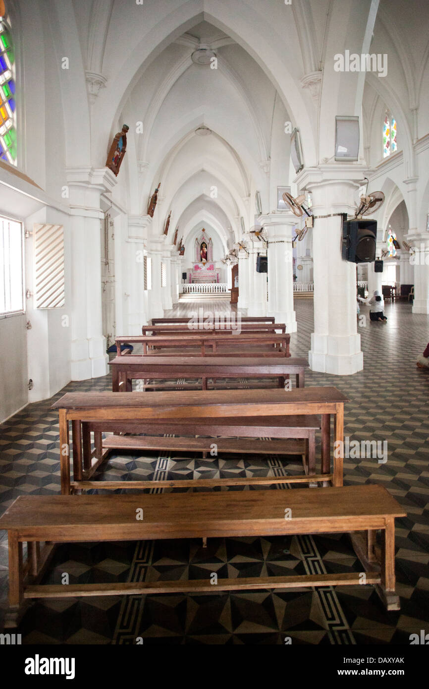 Interiors of a church, Our Lady of Ransom Church, Kanyakumari, Tamil Nadu, India Stock Photo