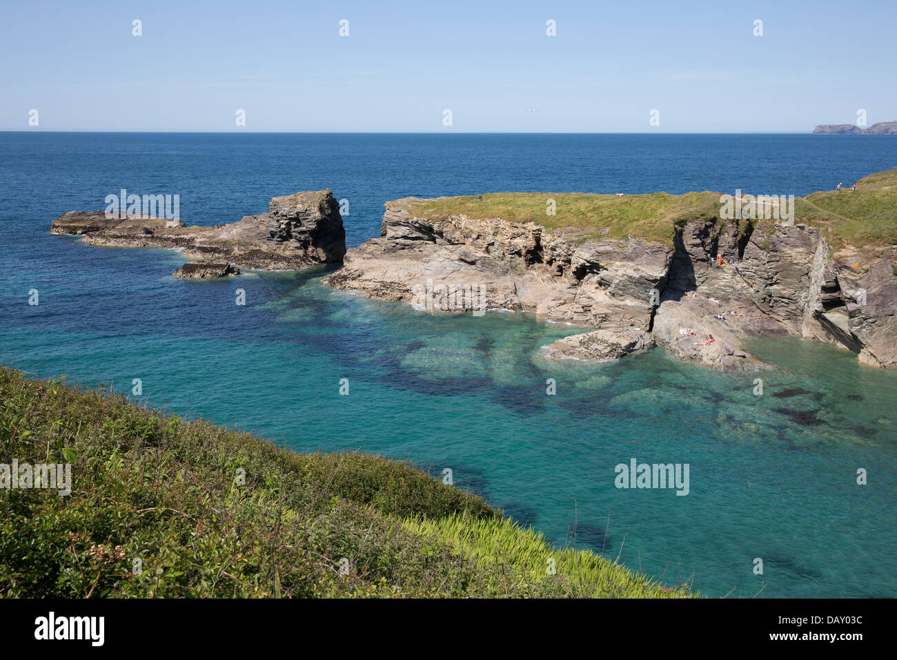 Entrance to Port Gaverne beach near Port Isaac Cornwall, beautiful