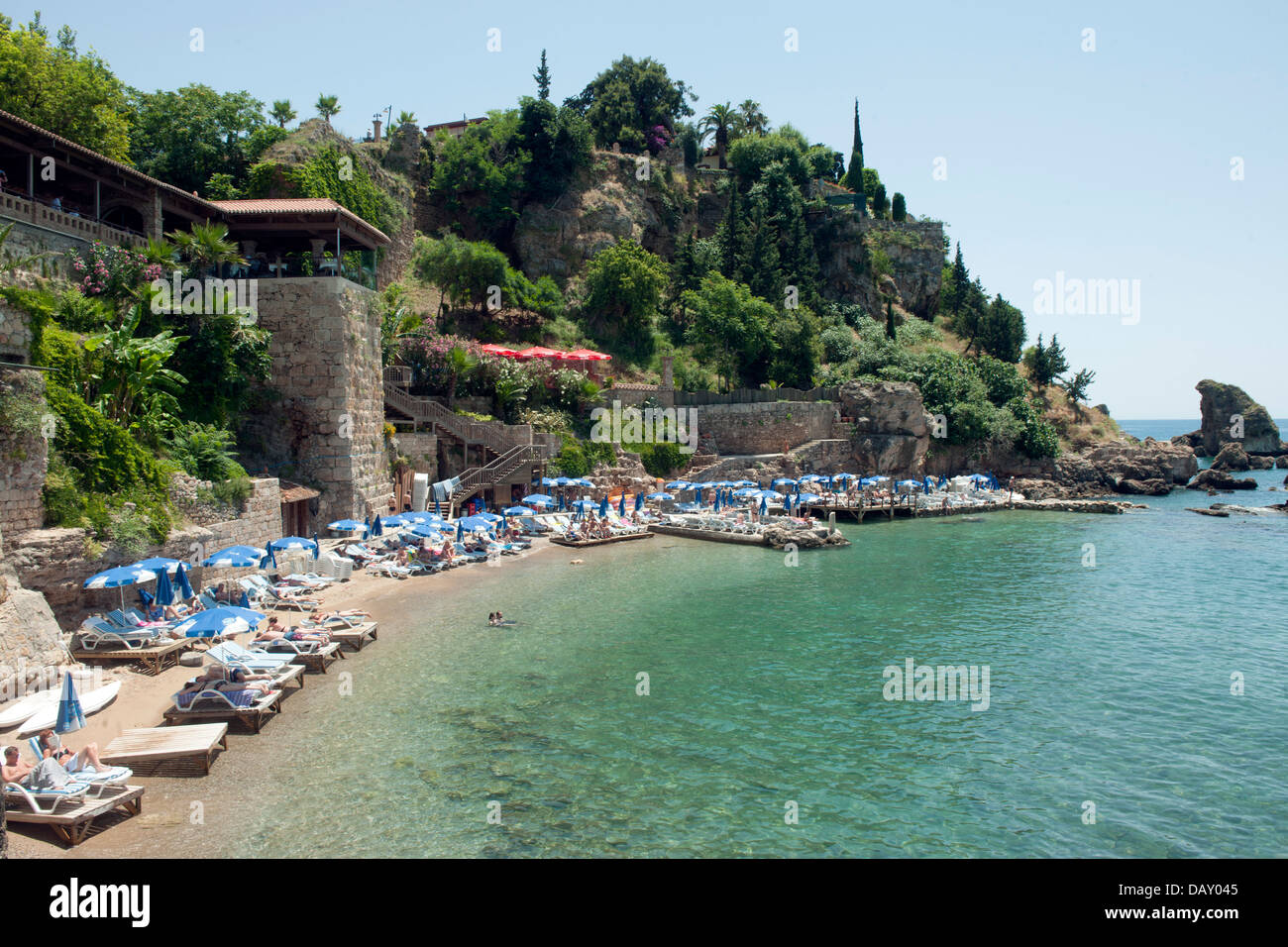 Türkei, Antalya-Stadt, Altstadt, Mermerli-Strand Stock Photo