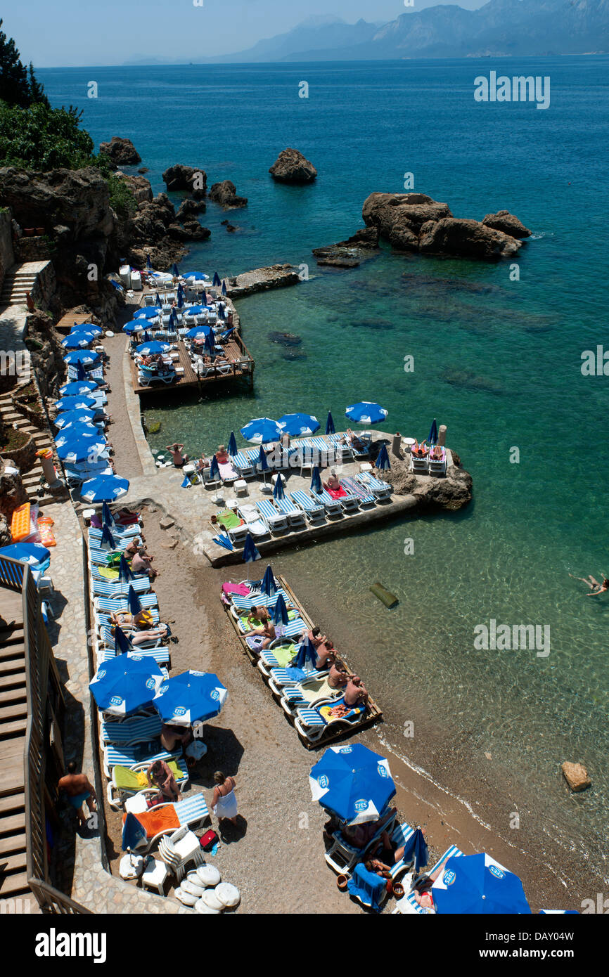 Türkei, Antalya-Stadt, Altstadt, Mermerli-Strand Stock Photo