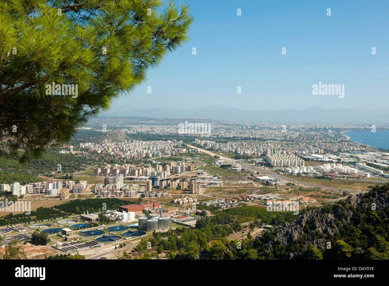 Türkei, Provinz Antalya, Blick auf die Bucht von Antalya vom Tünektepe Stock Photo