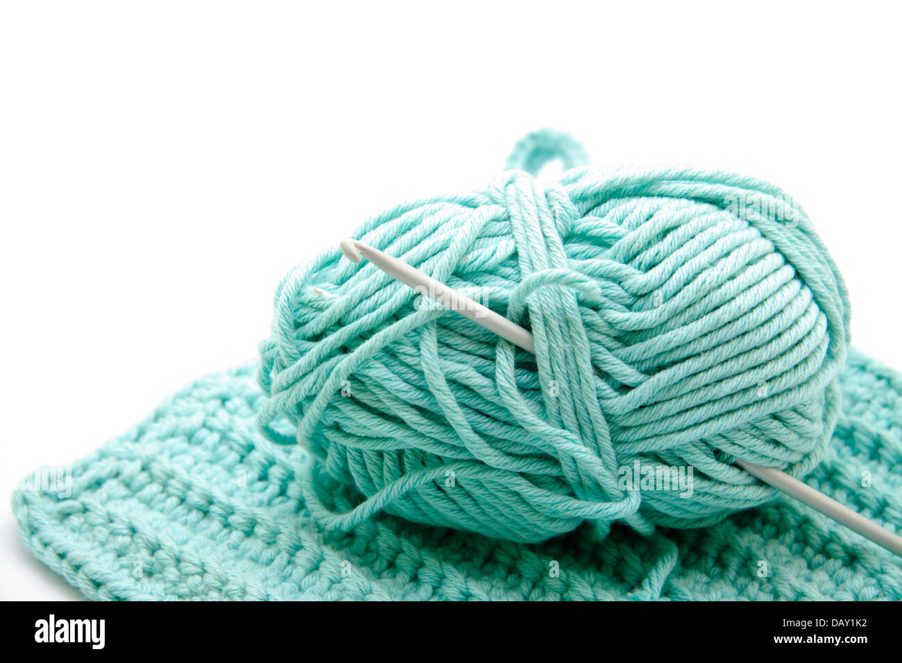 Crochet wool with crochet needle Stock Photo Alamy