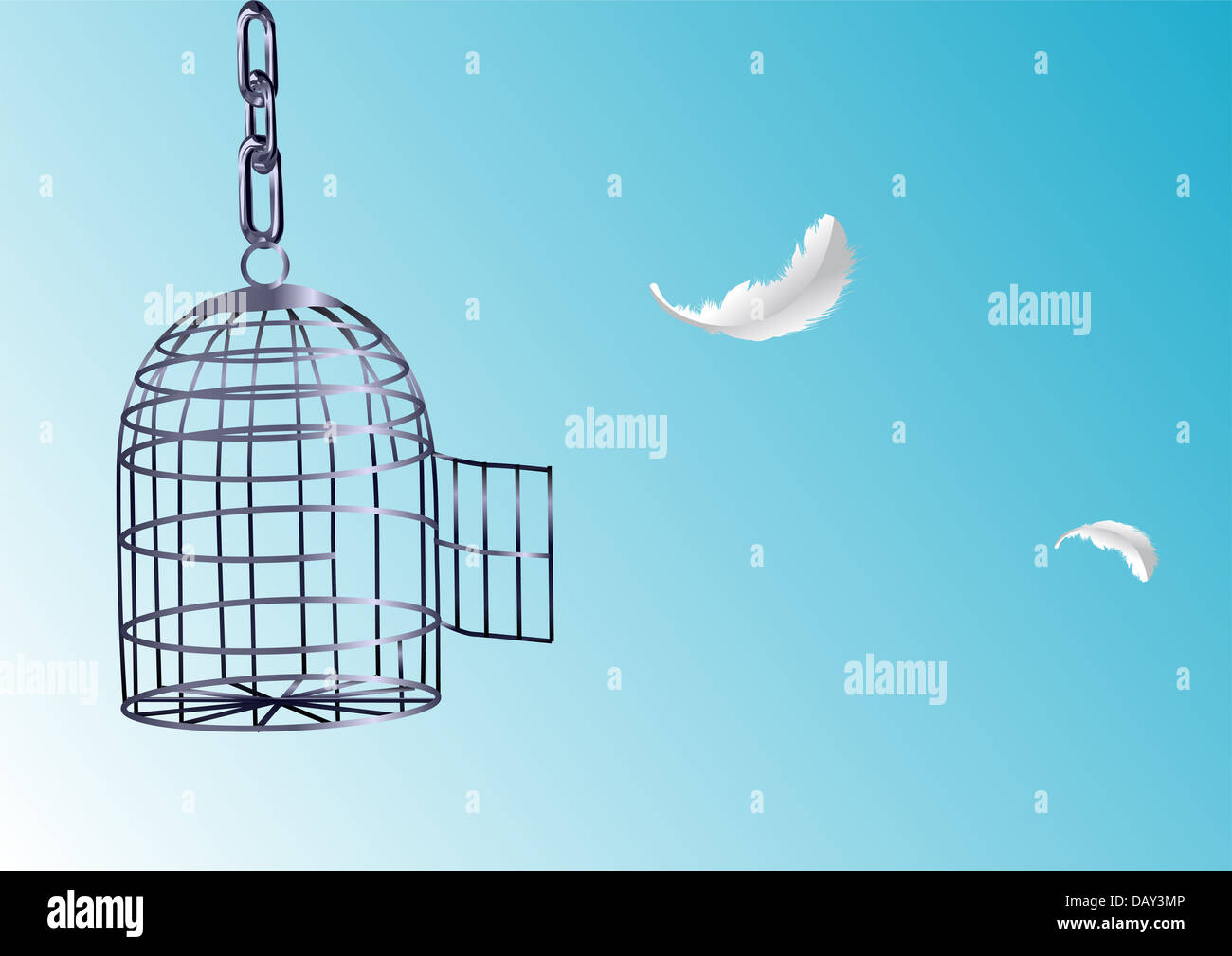 Opened cage. Bird escaping from its cage Stock Photo Alamy