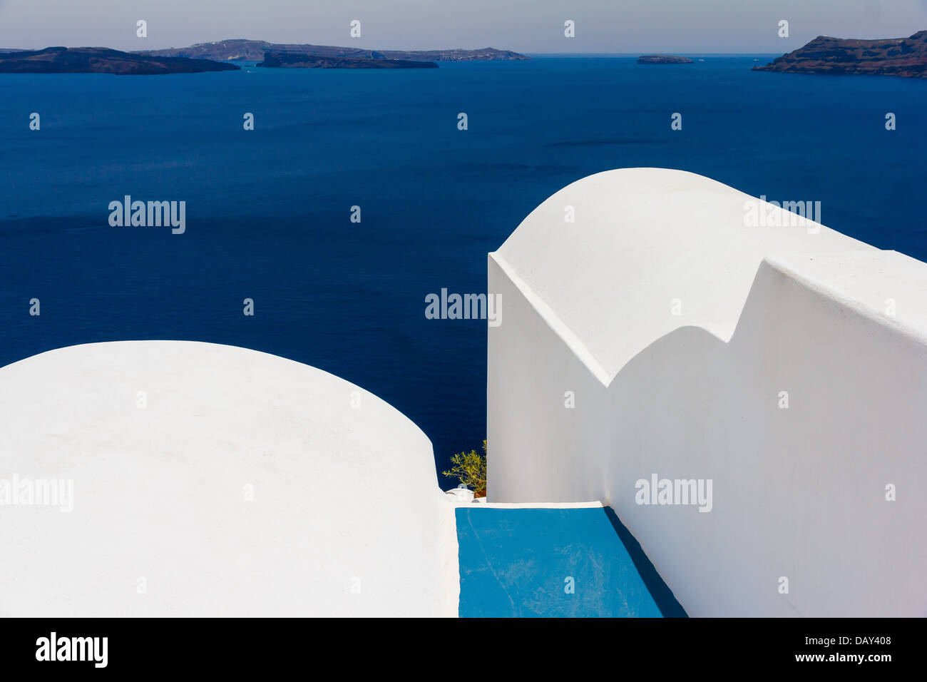 Traditional white houses in Greece Stock Photo Alamy