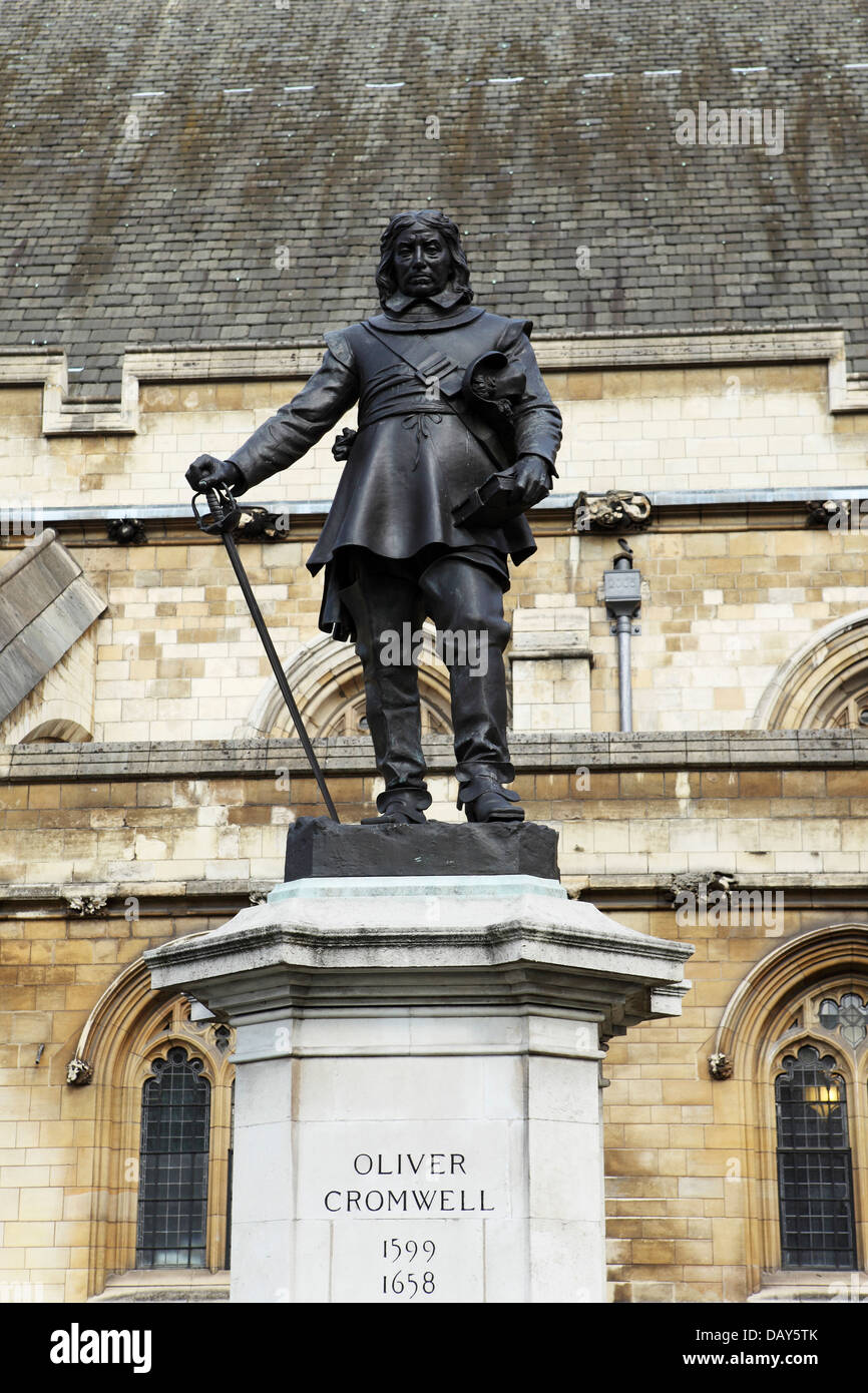 The statue of oliver cromwell outside the palace of westminster hires