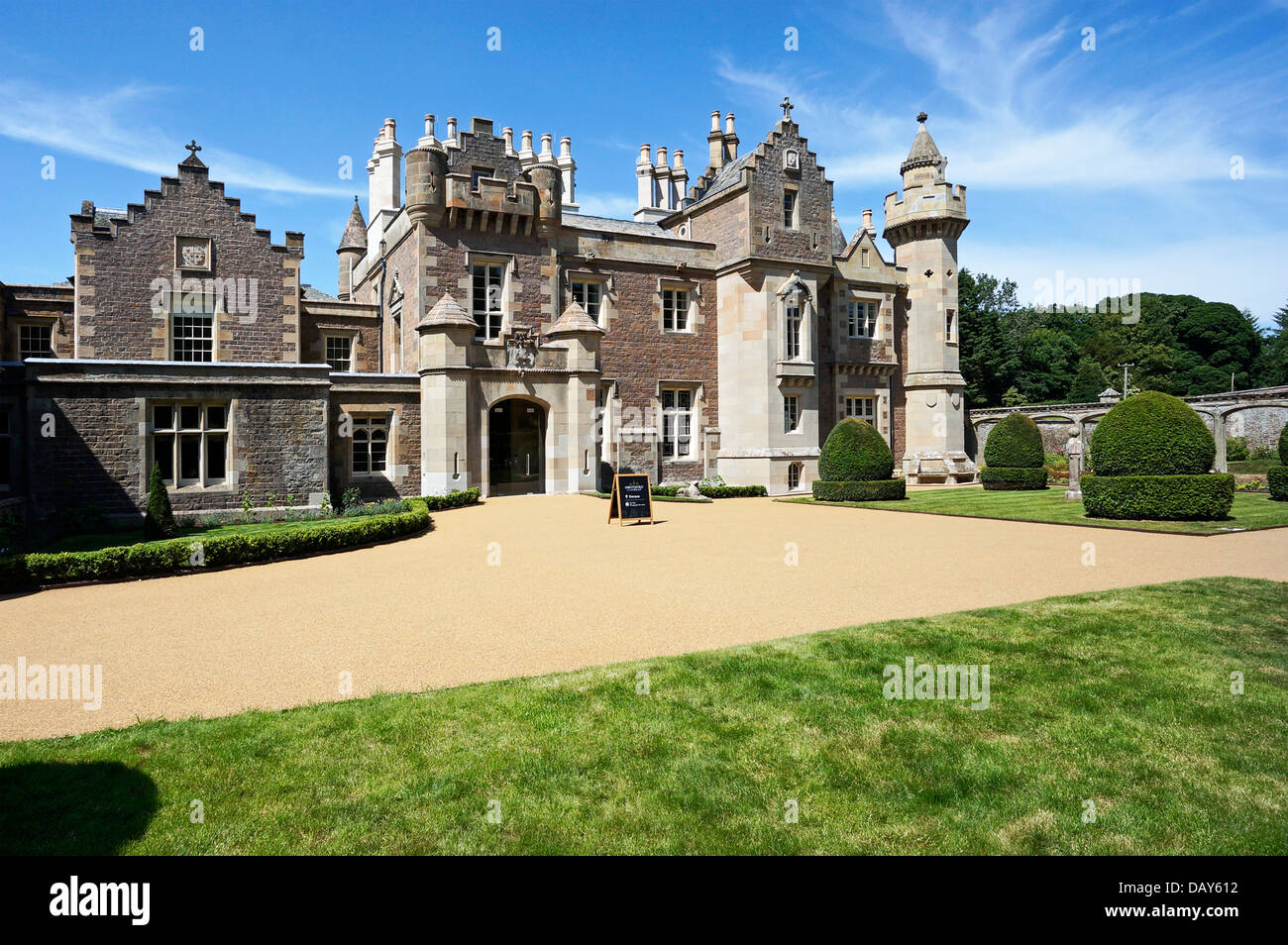 Entrance to Abbotsford House home of Sir Walter Scott in Melrose