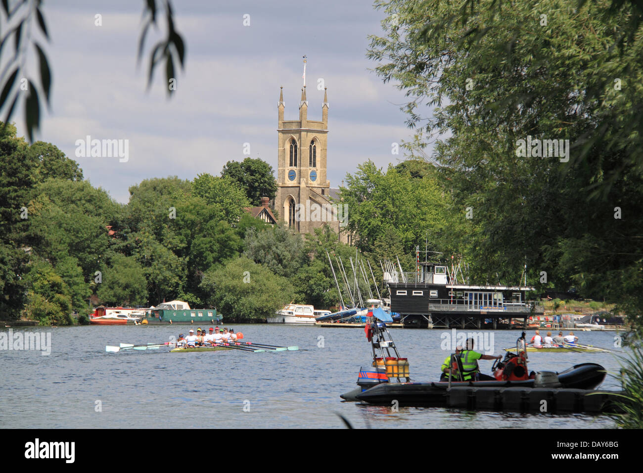 Cambridge University Women's Boat Club women's coxed eight at Molesey