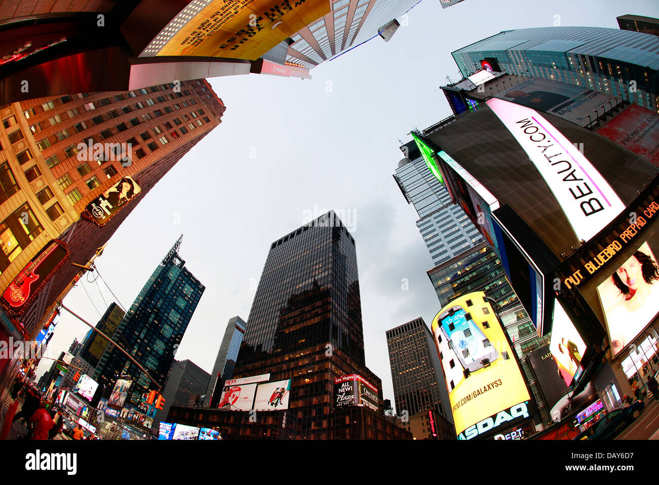 Times Square featured with Broadway Theaters Stock Photo