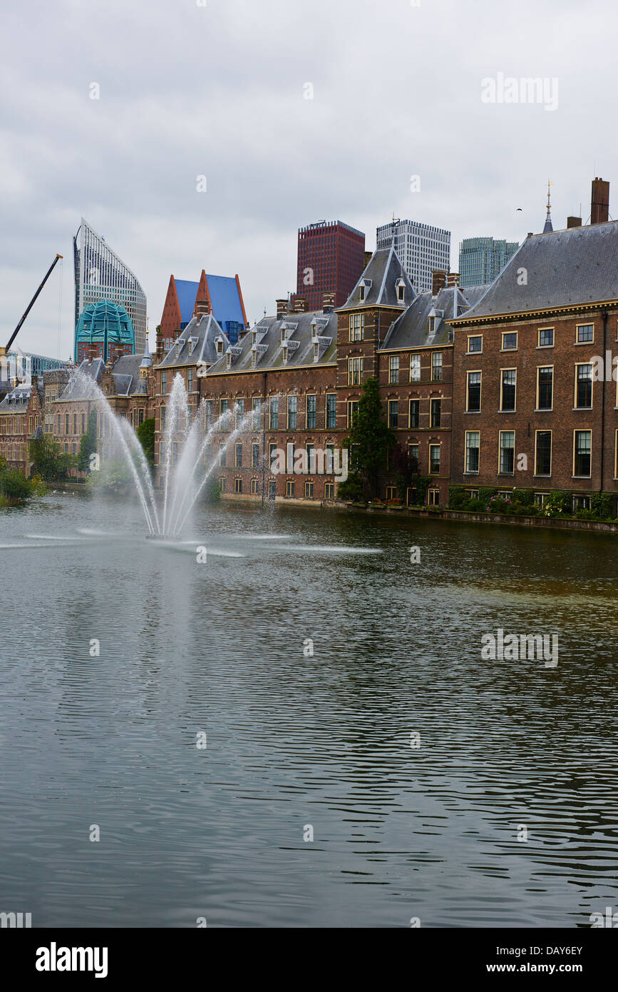 Famous parliament and court building complex Binnenhof in Hague Stock Photo