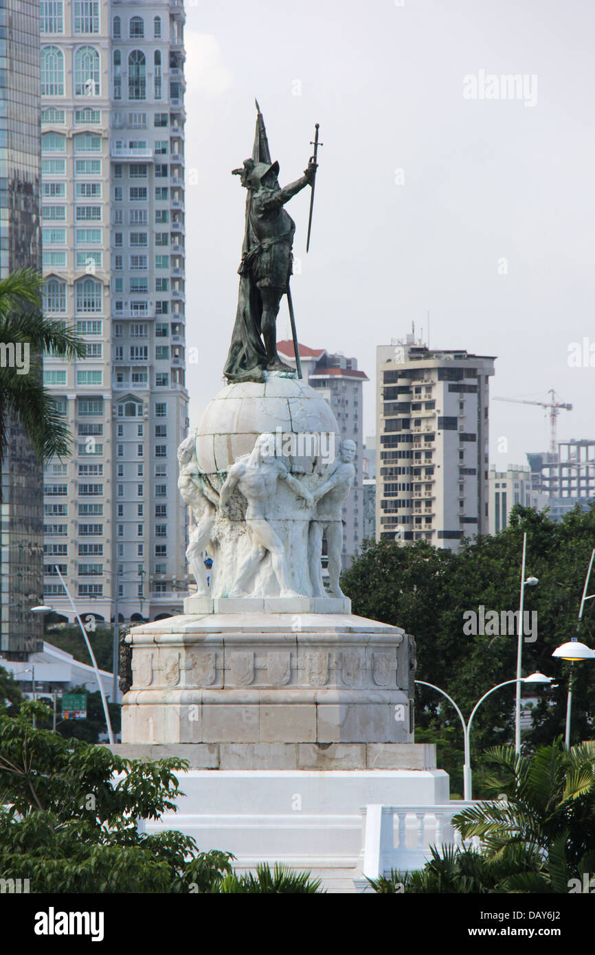 1956 Vintage Photo Monument of Explorer Vasco Nunez de Balboa in Panama City 