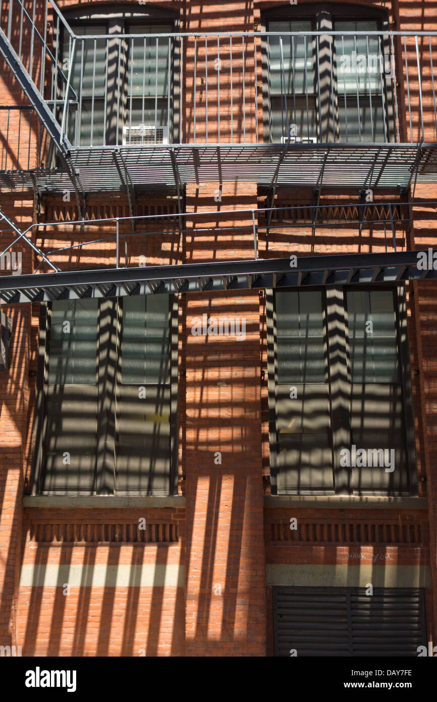 fire escapes in DUMBO Brooklyn NY Stock Photo Alamy