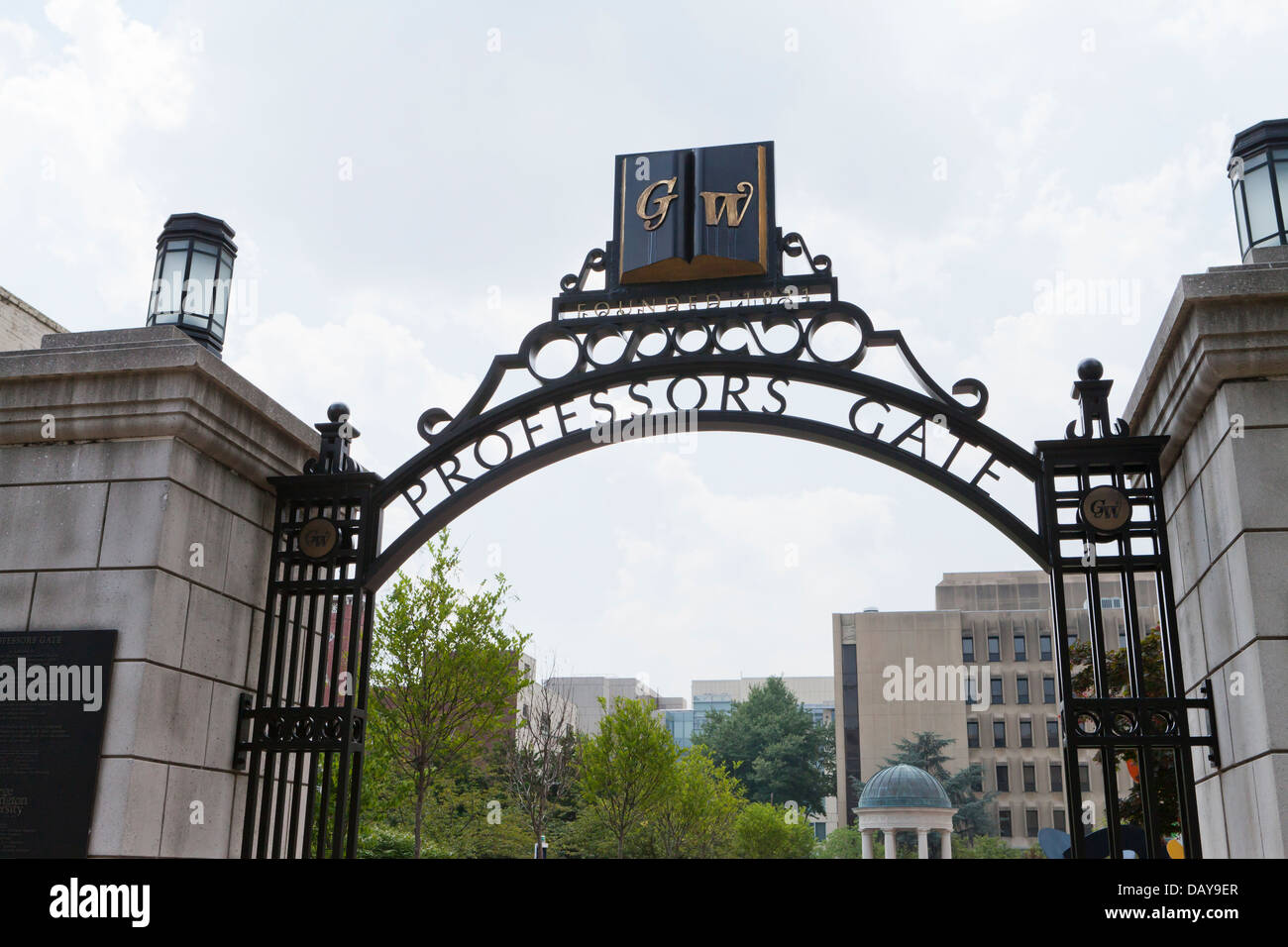 Professors Gate, George Washington University - Washington, DC Stock Photo