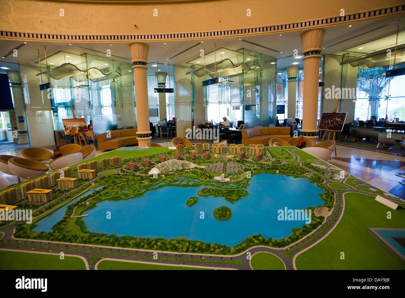 Interior, sales office of Nakheel, Dubai, United Arab Emirates Stock Photo