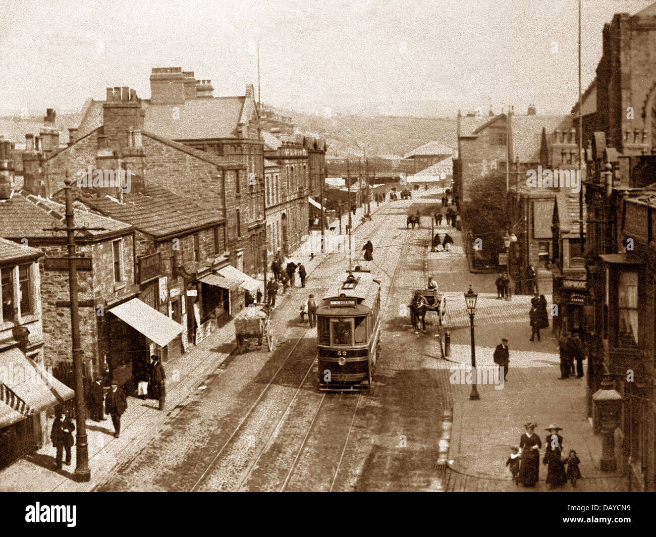 Burnley Yorkshire Street early 1900s Stock Photo - Alamy