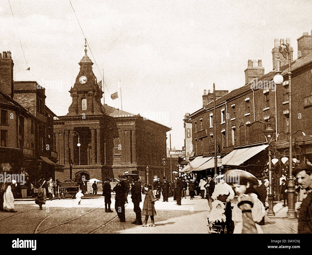 Burslem Town Hall early 1900s Stock Photo Alamy