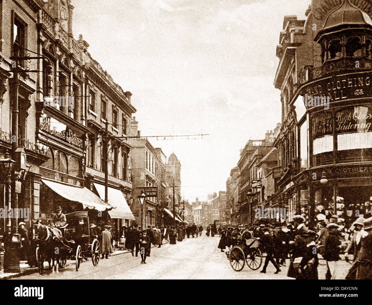 BurtononTrent High Street early 1900s Stock Photo Alamy