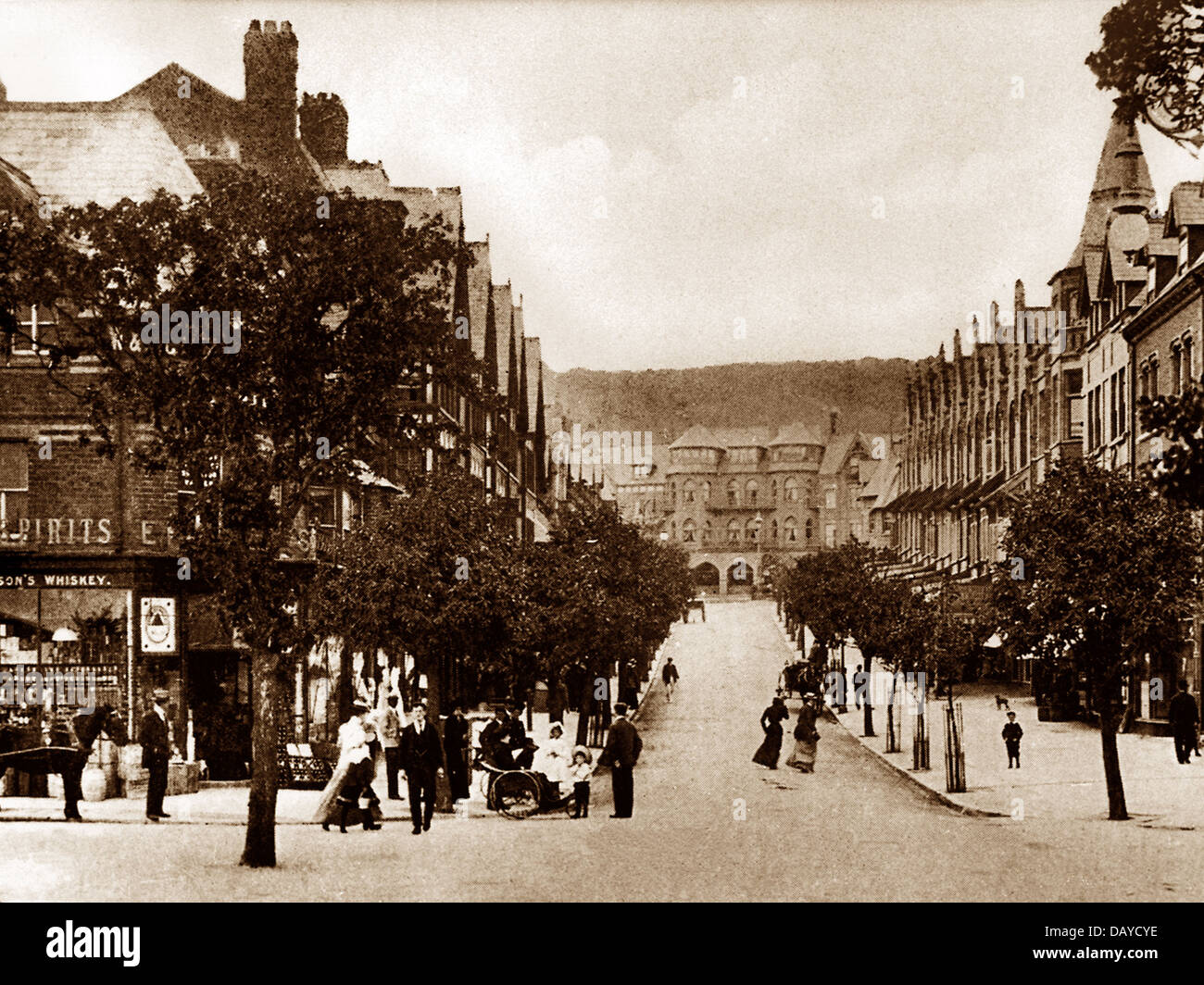 Colwyn Bay Station Road early 1900s Stock Photo Alamy