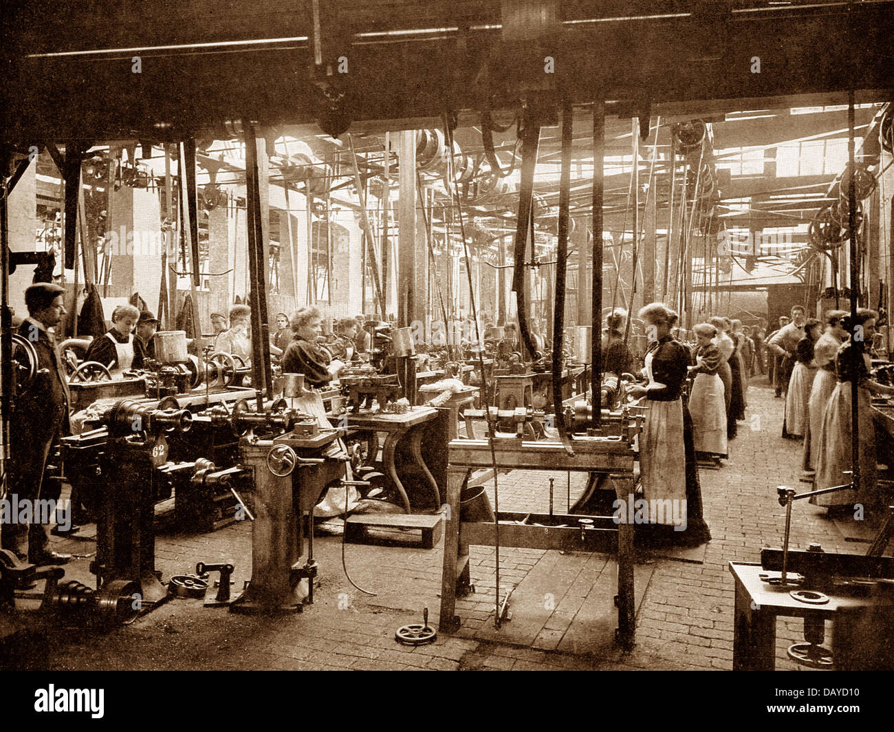 Coventry Bicycle Factory early 1900s Stock Photo Alamy