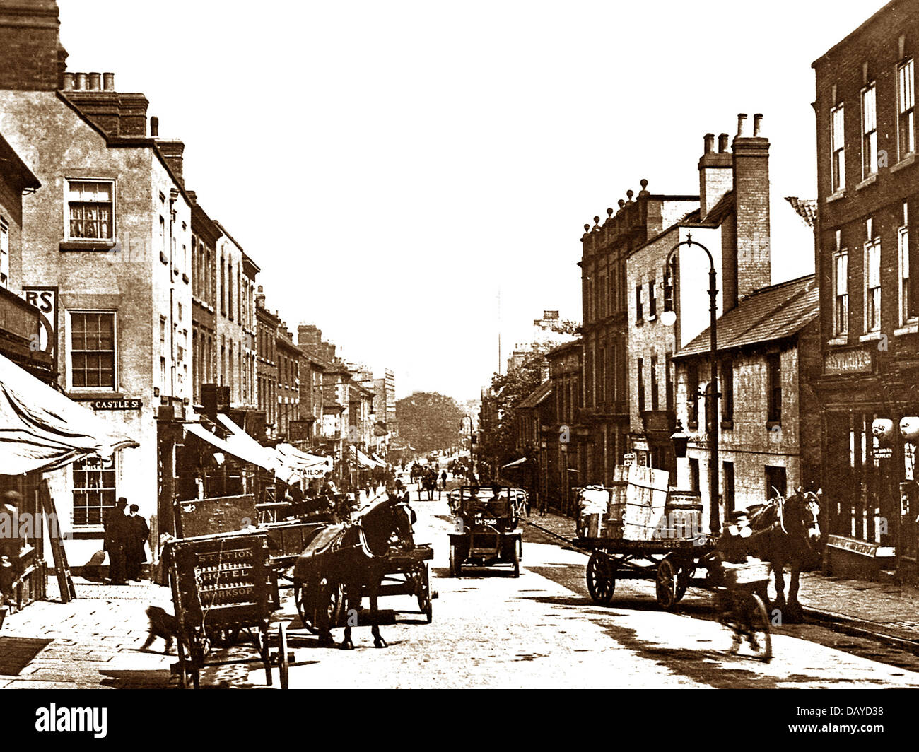 Worksop Bridge Street early 1900s Stock Photo Alamy