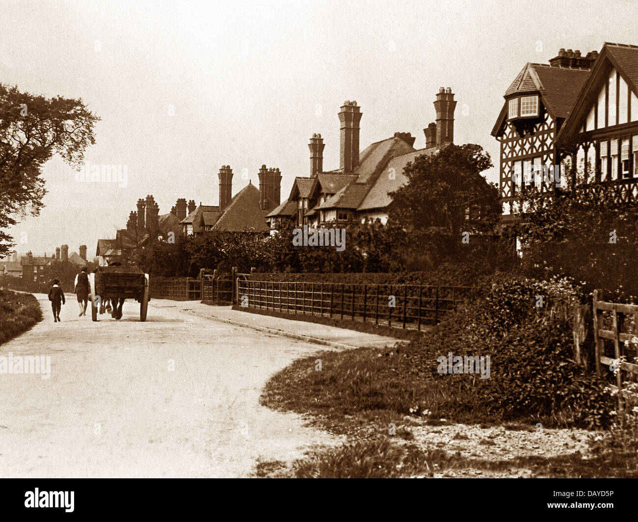 Trentham Barlaston Road early 1900s Stock Photo Alamy