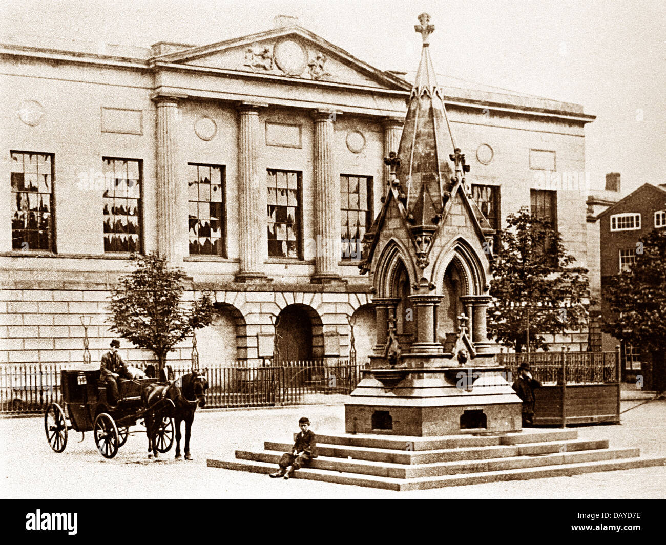 Stafford Market Square Victorian period Stock Photo