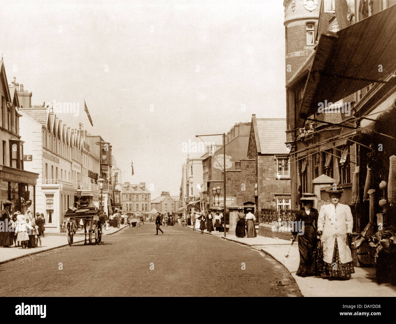Portrush Main Street early 1900s Stock Photo Alamy