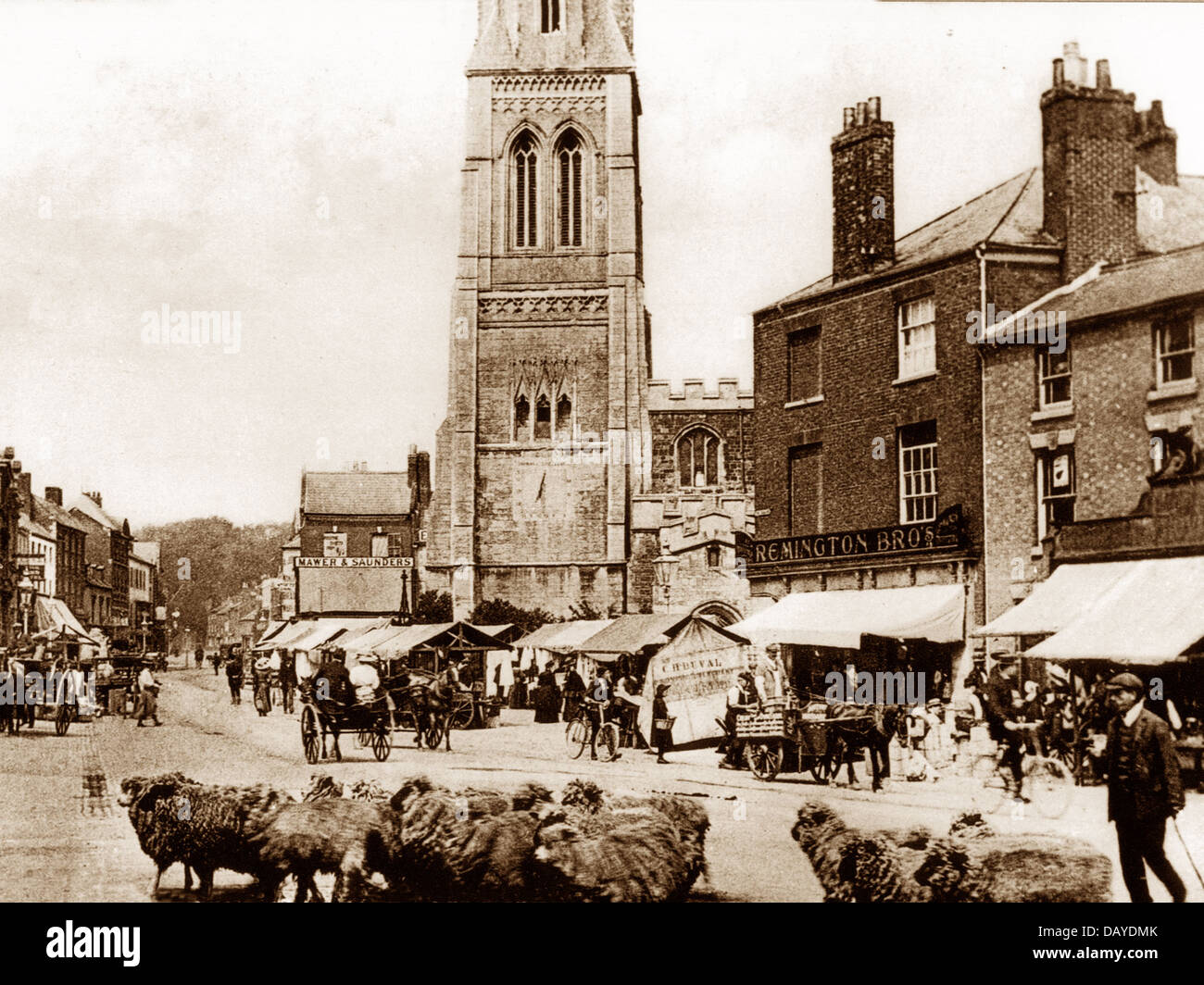 Market Harborough early1900s Stock Photo Alamy