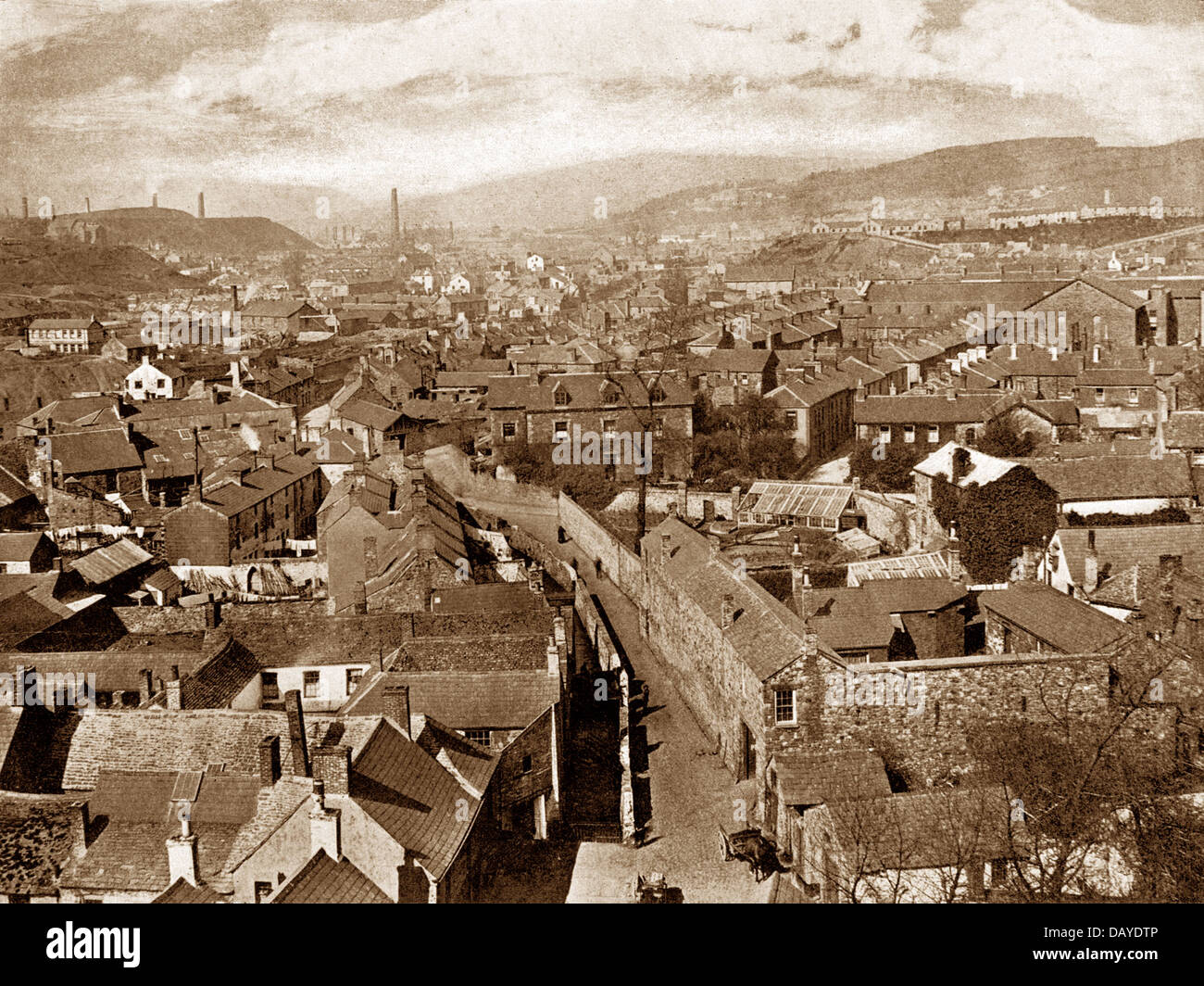 Merthyr Tydfil early 1900s Stock Photo