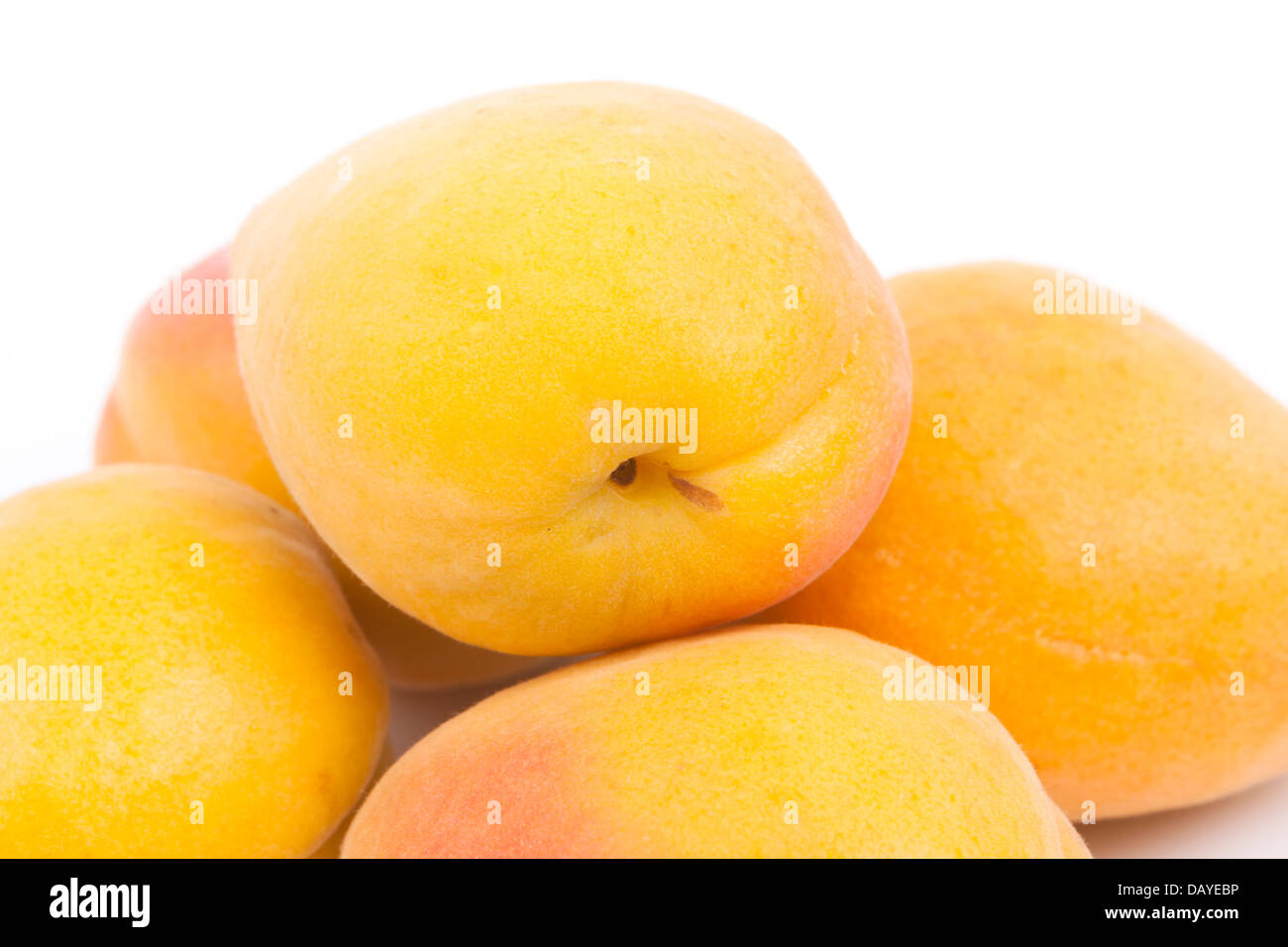 Apricots isolated on white background Stock Photo - Alamy