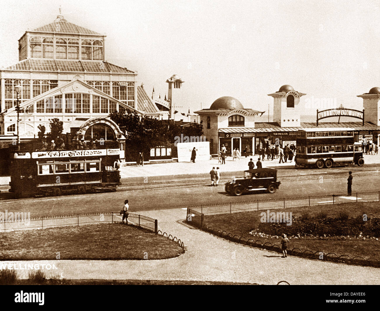 Great Yarmouth Wellington Pier and Winter Gardens probably 1920s Stock