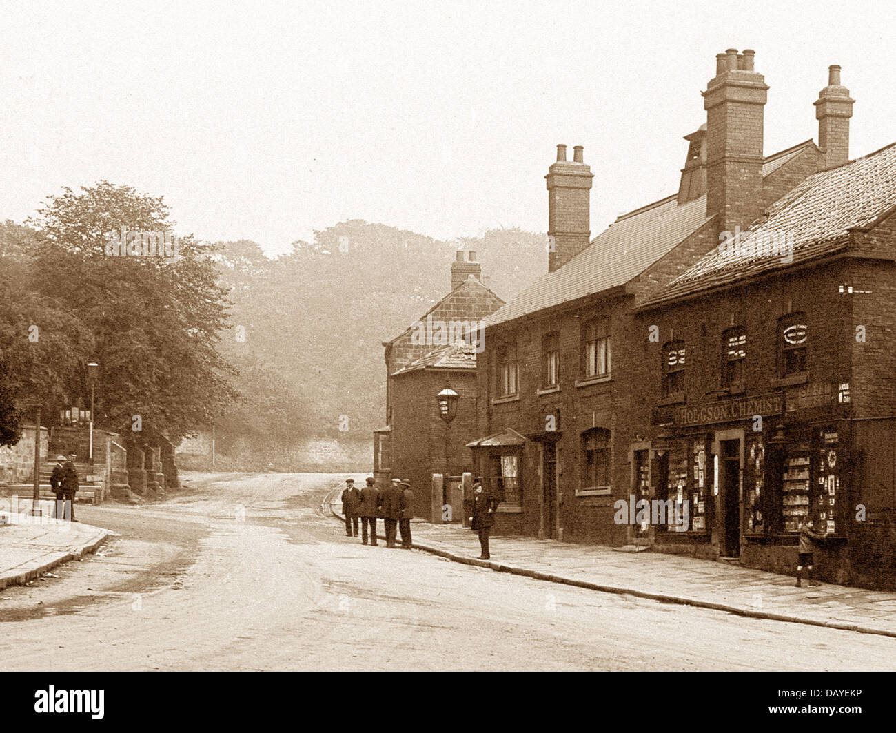 Hemsworth Pontefract Road early 1900s Stock Photo